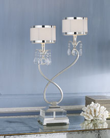 Horchow Silver-Plated Console Lamp