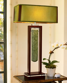 Horchow Wood & Stone Lamp