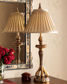 Horchow Table Lamp Pleated Shade