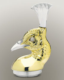 Horchow Lalique Clear/Gold Peacock