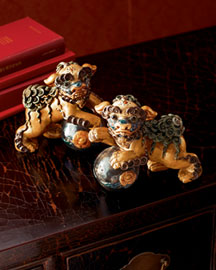 Horchow Pair of Foo Dogs
