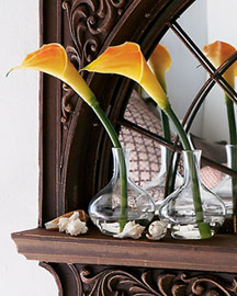 Horchow Three Faux Calla Lilies
