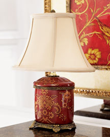 Horchow Red Porcelain Lamp