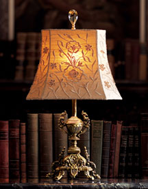 Horchow Ornate Brass Mini Lamp
