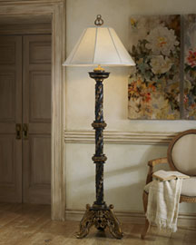 Horchow Carved Twist Floor Lamp