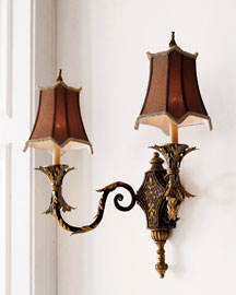 Horchow "Acanthus Leaf" Two-Arm Sconce