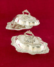 Horchow Pair of Covered Entree Dishes, c. 1890